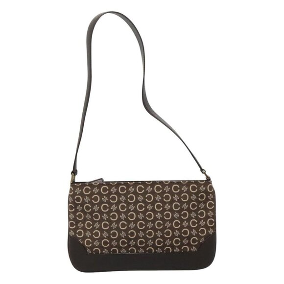 CELINE C Macadam Canvas Shoulder Bag Brown - Picture 10 of 15